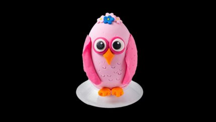 Πασχαλινο Αυγό Κουκουβάγια Ροζ 400γρ.